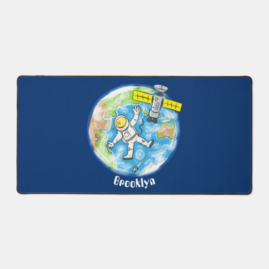 Un astronaute amusant dans l'espace et la bande de (Recto)