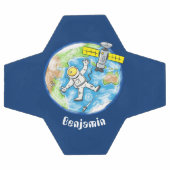 Un astronaute amusant dans l'espace et la bande de (Plat)