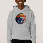 Un astronaute devant la planète Mars. (Devant)