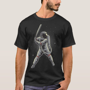 Un astronaute jouant au T-shirt Baseball, Funny ré