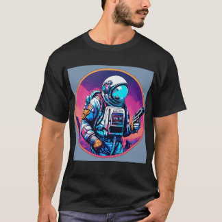 Un astronaute muni d'un pistolet : T-shirt du guer