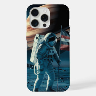 Un astronaute pose un drapeau à saturne - coque ip