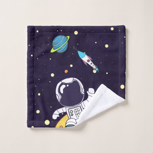 Un astronaute spatial explore l'espace extra-atmos (Gant de toilette)