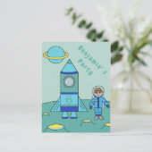 Un astronaute sur la Lune Invitation de la fête d' (Debout devant)