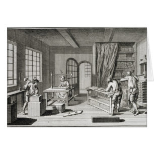 Un atelier de bookmaker, de l'Encyclopédie des