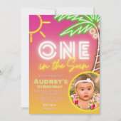 Un au soleil - 1er anniversaire Invitation (Devant)