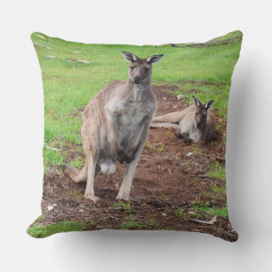 Un Australien Buck Kangaroo Gros Coussin À Throw.