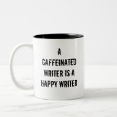 Un auteur caféiné est une tasse heureuse d'auteur (Gauche)