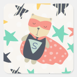 un autocollant carré