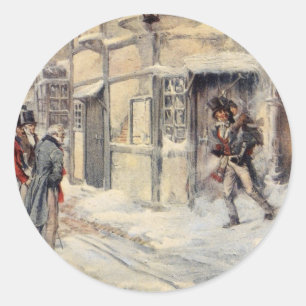 Un autocollant de chant de Noël