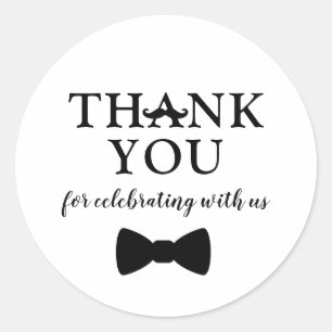 Un autocollant de Little Man, baby shower de garç