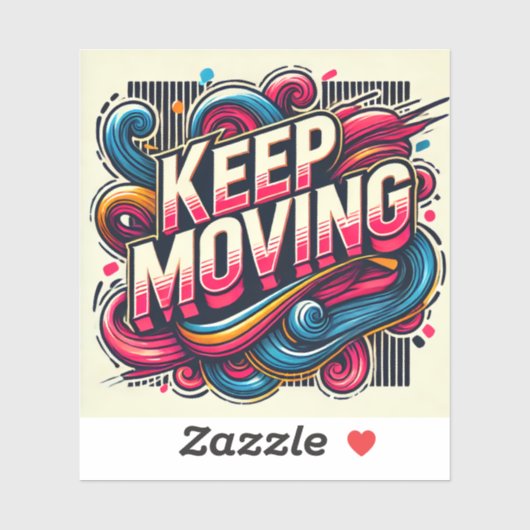 Un autocollant de message positif pour continuer (Feuille)