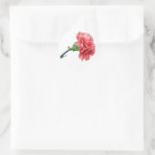 Un autocollant d'oeillet rose (Sac)