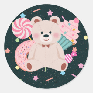 Un autocollant d'ours mignon