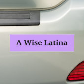 Un autocollant sage de Latina Bumber (En voiture)