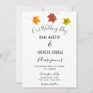 Un automne d'élégance rustique laisse Faire-part d