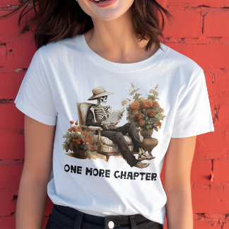 Un autre chapitre Livre Lover Skeleton T-shirt