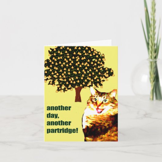 un autre jour, une autre carte de noël de perdrix (Devant)
