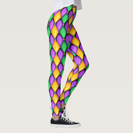 Un autre Mardi Gras Diamonds Pop Leggings de mode (Droite)