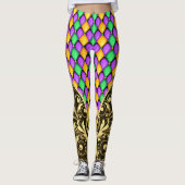 Un autre Mardi Gras Diamonds Pop Leggings de mode (Devant)