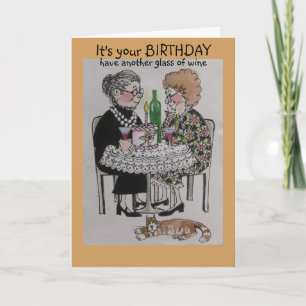 Un autre verre de vin, carte d'anniversaire