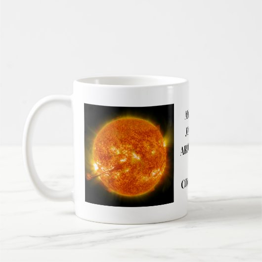 Un autre voyage autour du soleil accompli. Mug (Gauche)