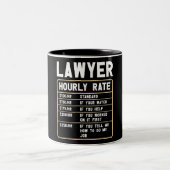 Un Avocat Amusant Note À L'Heure Deux Tons La Mug  (Centre)