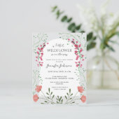 Un Baby shower Arc Un Peu Fleur sauvage Invitation (Debout devant)
