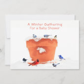 Un Baby shower-genre neutre en hiver : Invitation (Devant)