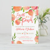 Un Baby shower sucré à la pêche Invitation (Debout devant)