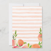 Un Baby shower sucré à la pêche Invitation (Dos)