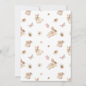 Un Baby shower Sucré Bunny Invitation (Dos)