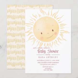 Un Baby shower Un Peu Soleil Invitation