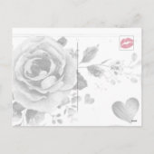 Un baiser pour vous sur une carte postale d'annive (Dos)