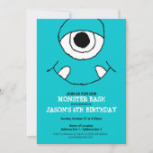 Un Bassin De Monstre Bleu ! Invitations de la fête (Devant)
