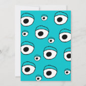 Un Bassin De Monstre Bleu ! Invitations de la fête (Dos)