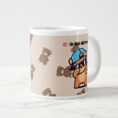 Un-Bear-ably Cool | Cute Bear Coffee Mug Extra Grote Beker (Voorkant rechts)