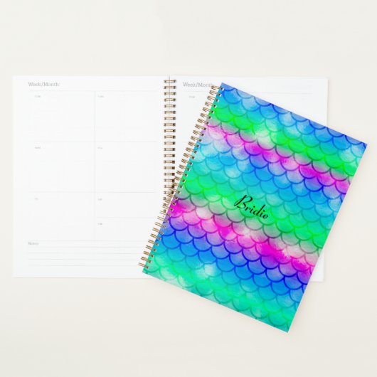 Un beau carnet de couleurs sirènes (Devant avec enveloppe)