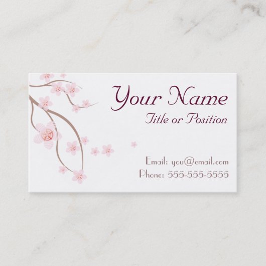 Un beau carte de visite (Devant)