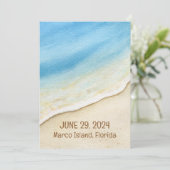 Un Beau Jour Pour Un Mariage De Plage - Invitation (Debout devant)