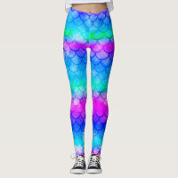 Un beau spectre de couleurs sirènes leggings