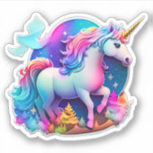 Un Beau Sticker Unicorn (Devant)