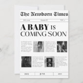 Un bébé arrive bientôt Faire-part de naissance vin (Devant)