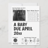 Un bébé arrive bientôt Faire-part de naissance vin (Dos)