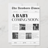 Un bébé arrive bientôt Faire-part de naissance vin (Devant)