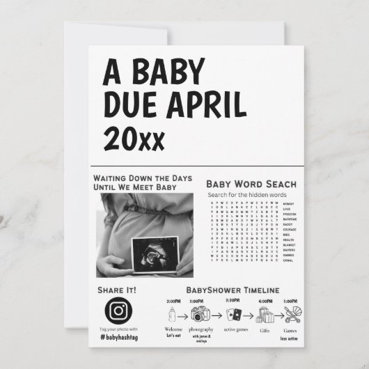 Un bébé arrive bientôt Faire-part de naissance vin (Dos)