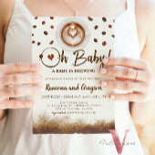 Un bébé brasse, Baby shower de café Invitation