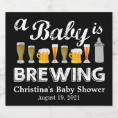 Un bébé brasse Baby shower Étiquette de bouteille  (Étiquettes simples)