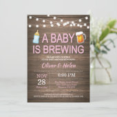Un bébé brasse Baby shower Invitation (Debout devant)