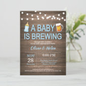 Un bébé brasse Baby shower Invitation (Debout devant)